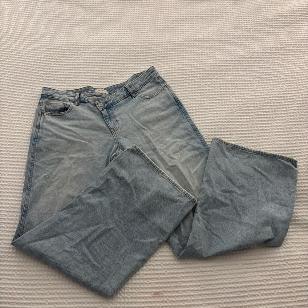PacSun Casey asymmetrical/crossover low rise jeans